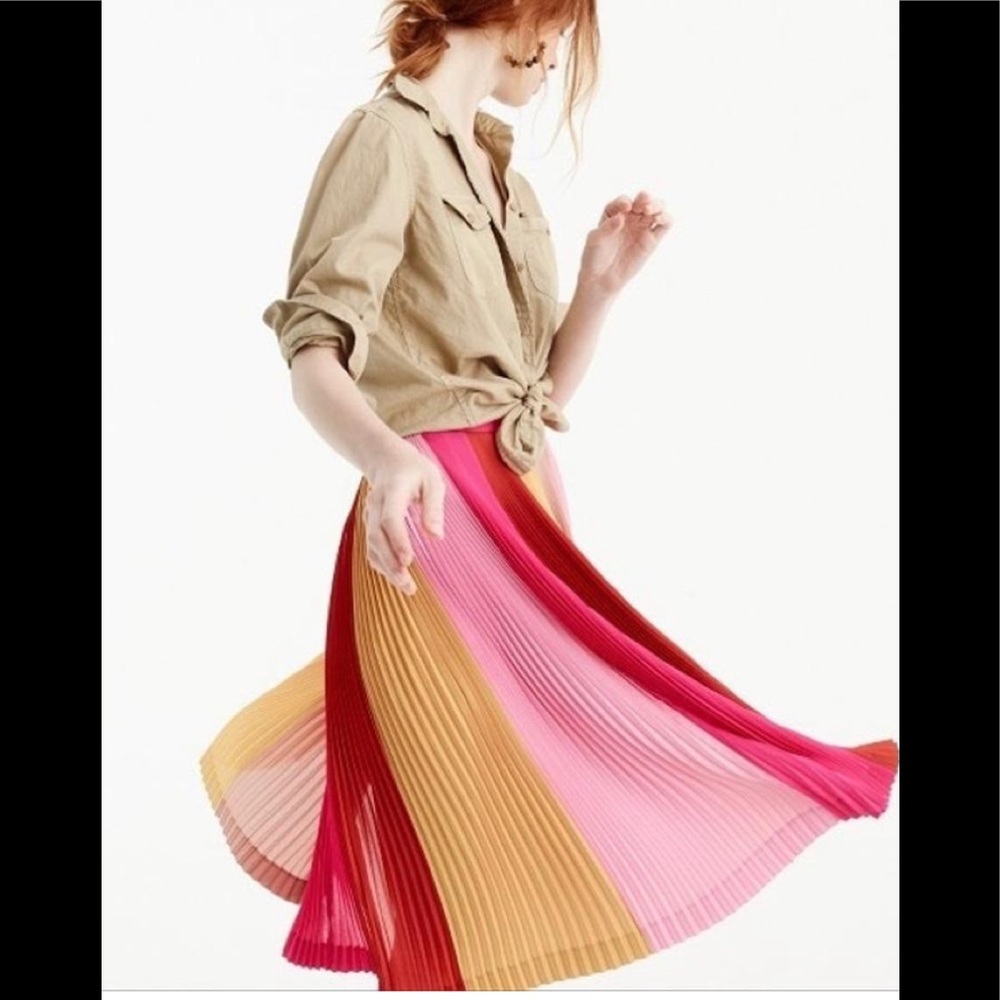 J.Crew Pleated Ombre Skirt
